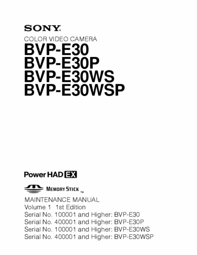 sony BVP-E30P v